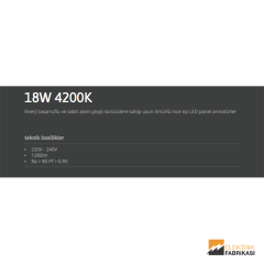 18W Yuvarlak Tip 225mmØ 1280Lm Sıva Üstü Slim LED Panel 4200K_Viko by Panasonic