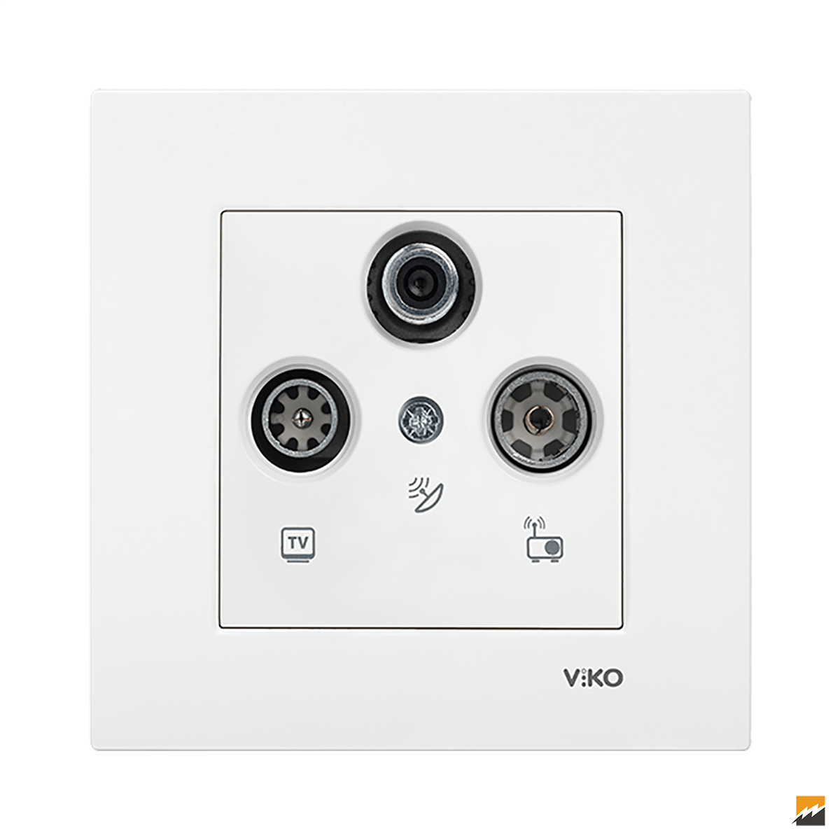 Karre Clean Sıva Altı İkili Uydu Prizi (SAT-SAT-TV) (Beyaz I Krem)_Viko by Panasonic