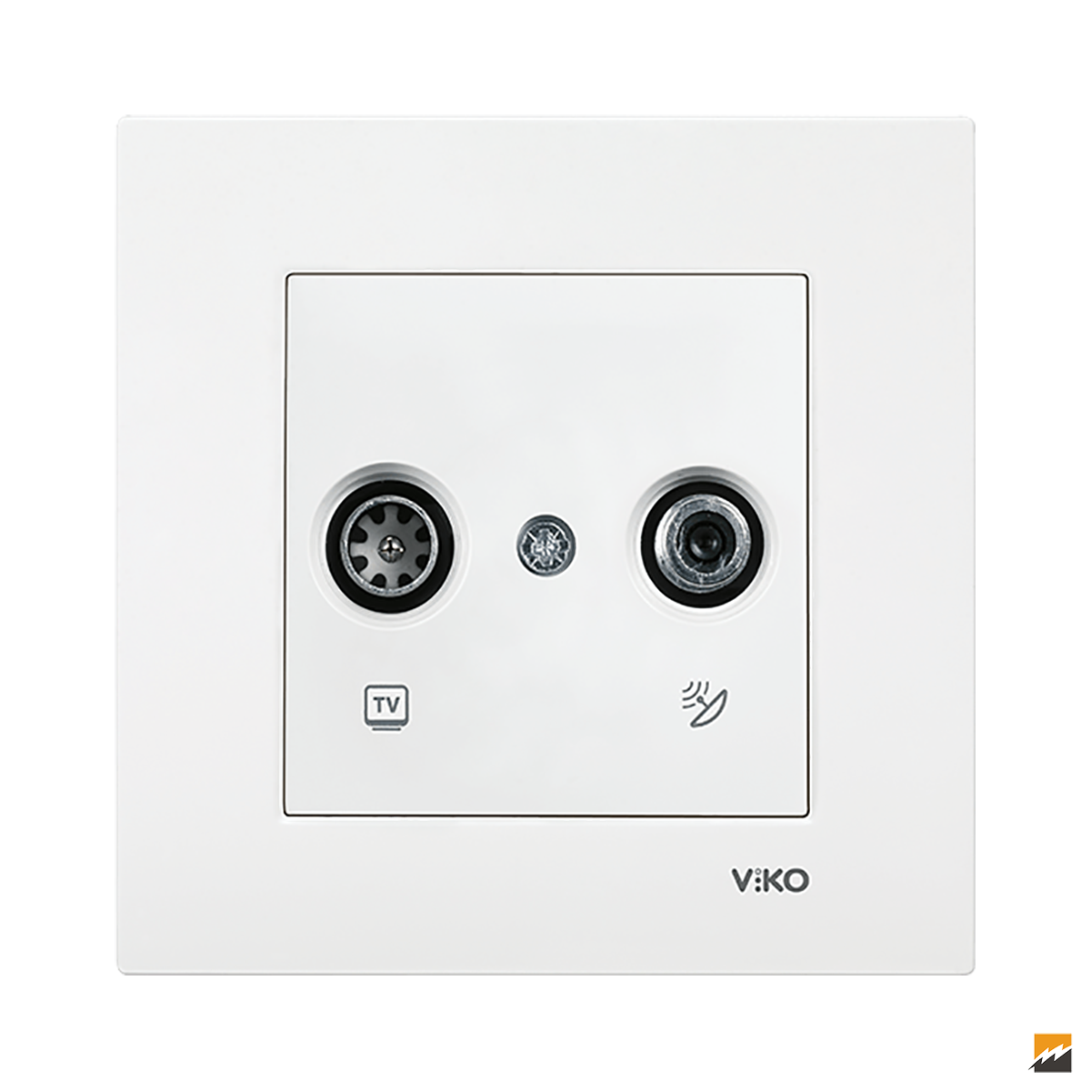 Karre Clean Sıva Altı Uydu Prizi Sonlu (TV-SAT) (Beyaz I Krem)_Viko by Panasonic