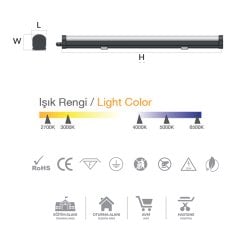 Borled_40W 120cm Elips Led Etanj Armatür 3 Saat Acil Kit 3600Lm 4000K/6500K_ BL-E1-0012-3H