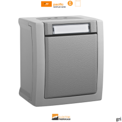 Pacific IP54 Sıva Üstü Etiketli Anahtar-Nemli Yer (Gri I Beyaz I Füme)_Viko by Panasonic