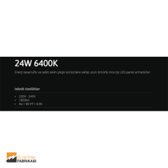 24W Kare Tip 300mmx300mm 1850Lm Sıva Üstü Slim LED Panel 6400K_Viko by Panasonic