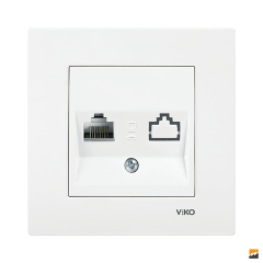 Karre Clean Sıva Altı Tekli Data Prizi (RJ45 CAT5E) (Beyaz I Krem)_Viko by Panasonic