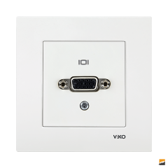 Karre Clean Sıva Altı VGA Konnektör Klemensli (Beyaz I Krem)_Viko by Panasonic
