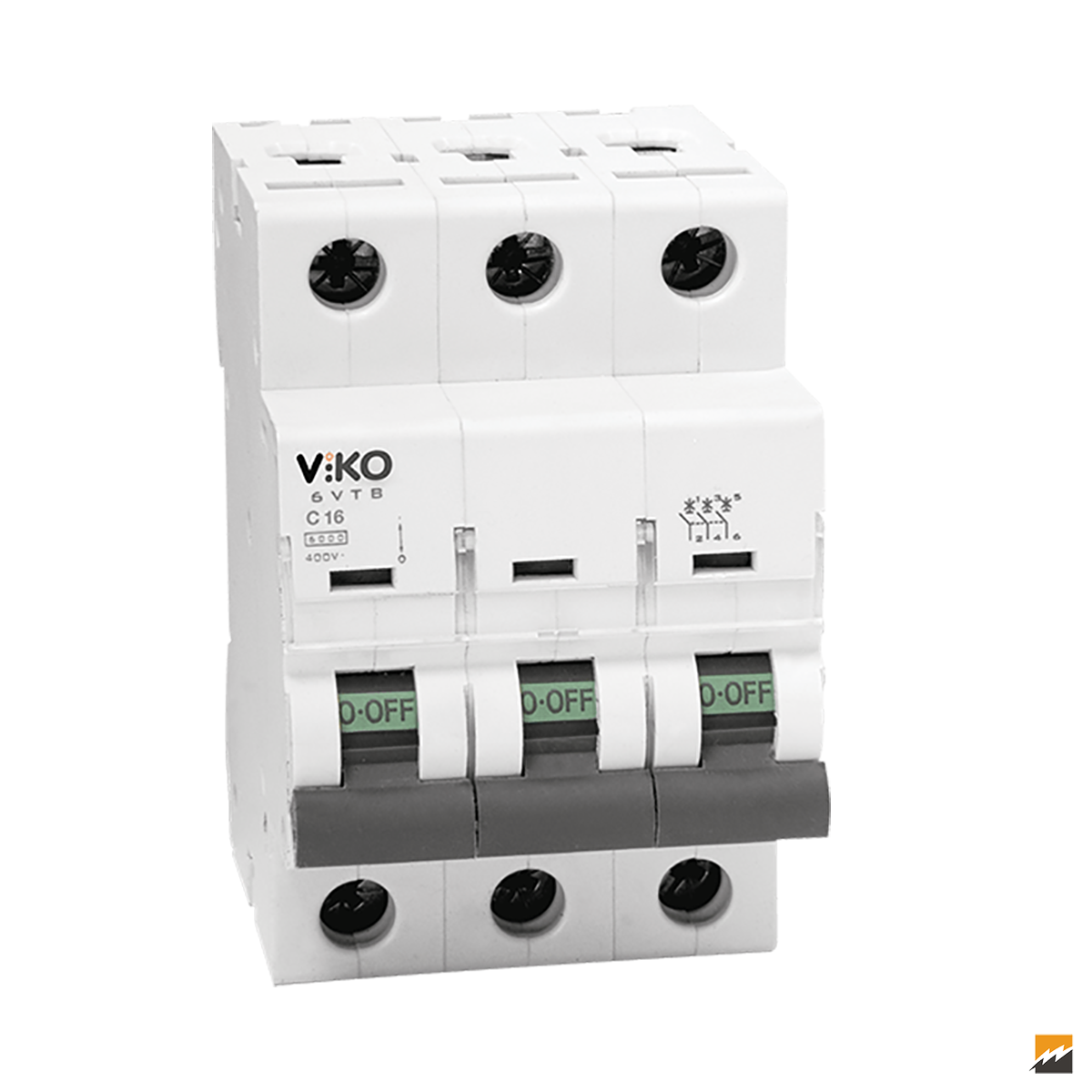 6 kA C Eğrisi (18mm)-3 Kutup-125A-6 VTB Serisi Otomatik Sigorta_Viko by Panasonic