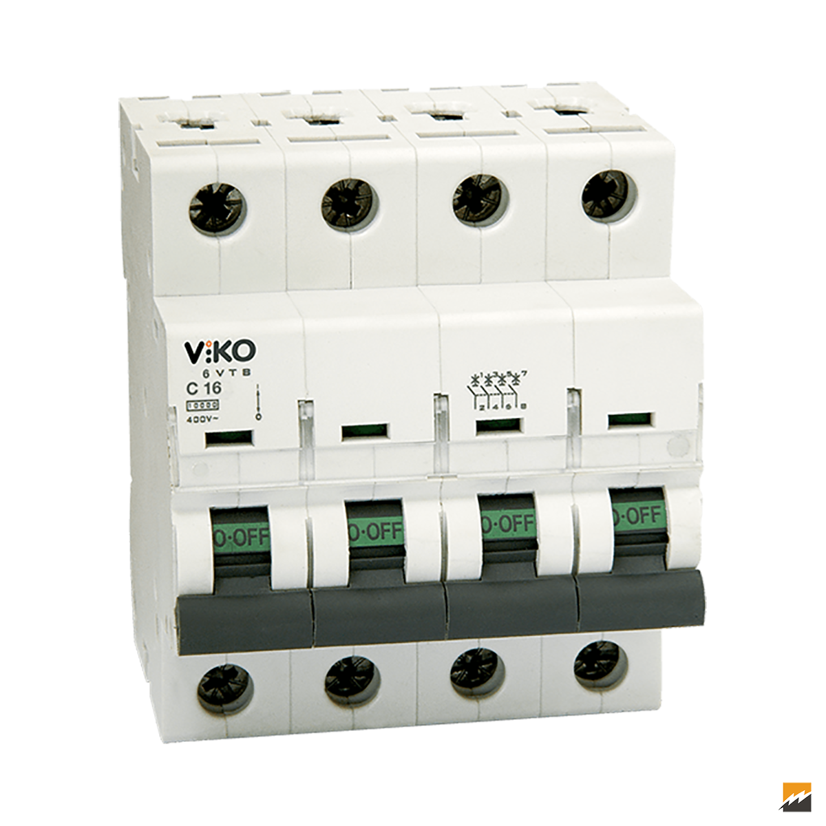 6 kA C Eğrisi (18mm)-4 Kutup-125A-6 VTB Serisi Otomatik Sigorta_Viko by Panasonic