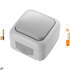 Palmiye IP54 Sıva Üstü Anahtar-Nemli Yer (Gri I Beyaz I Krem)_Viko by Panasonic