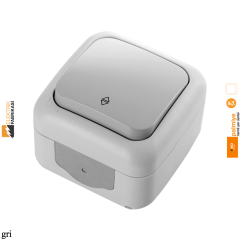 Palmiye IP54 Sıva Üstü Veavien-Nemli Yer (Gri I Beyaz I Krem)_Viko by Panasonic