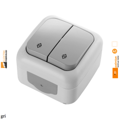 Palmiye IP54 Sıva Üstü Komütatör Veavien-Nemli Yer (Gri I Beyaz I Krem)_Viko by Panasonic