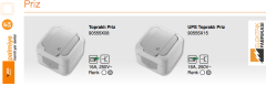 Palmiye IP54 Sıva Üstü Topraklı Priz-Nemli Yer (Gri I Beyaz I Krem)_Viko by Panasonic