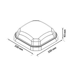 Borled_12W Kare Led Tavan Glop Armatür 960Lm 3000K/6500K IP20_ BL-B1-0007