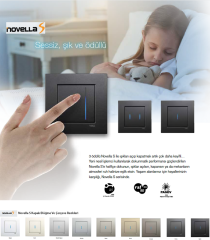 Novella S_Dokunmatik Slider RLC 60W-300W/VA (Mekanizma+Kapak+Çerçeve dahil)