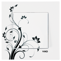 Karre Style_Anahtar/Çiçek (Mekanizma+Kapak+Çerçeve dahil)