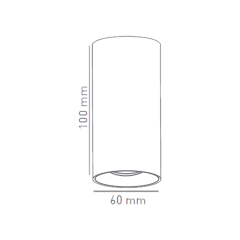 ACK_Sıva Üstü Dekoratif Armatür E27 Beyaz Gövde 100x60mm_AH12-01500